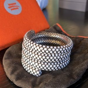 John Hardy sterling silver triple coil wrap bracelet